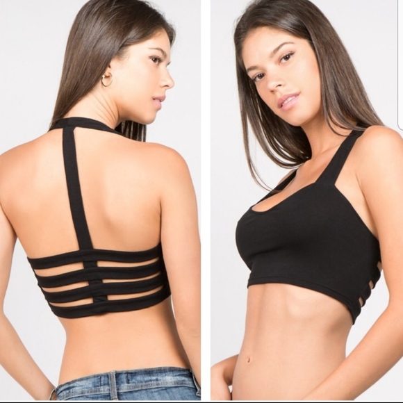 Anemone Other - Black cage back soft and stretchy bralette